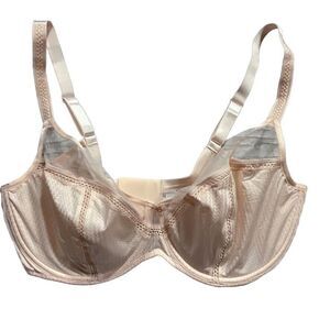 Chantelle Womens Bra sz 40F / 40DDD Pink Pearl Chic Essential Underwire Soft Cup